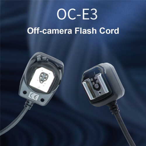 2Pcs OC-E3 Off Camera Flash Camera Extension Cord Flash Sync Focus Cable Cord Remote Focus Cable for Flashlight