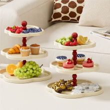 Retro Sieradenrek, Fruitbord, Dessertdisplayrek, Bureau, Vierbladig Ornament, Opbergrek B
