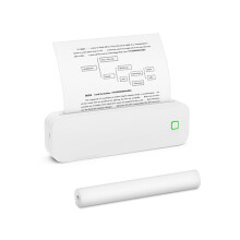 Portable A4 Printer No Ink Printing A4 Thermal Printer for Phone PC Tattoo Transfer Printer White