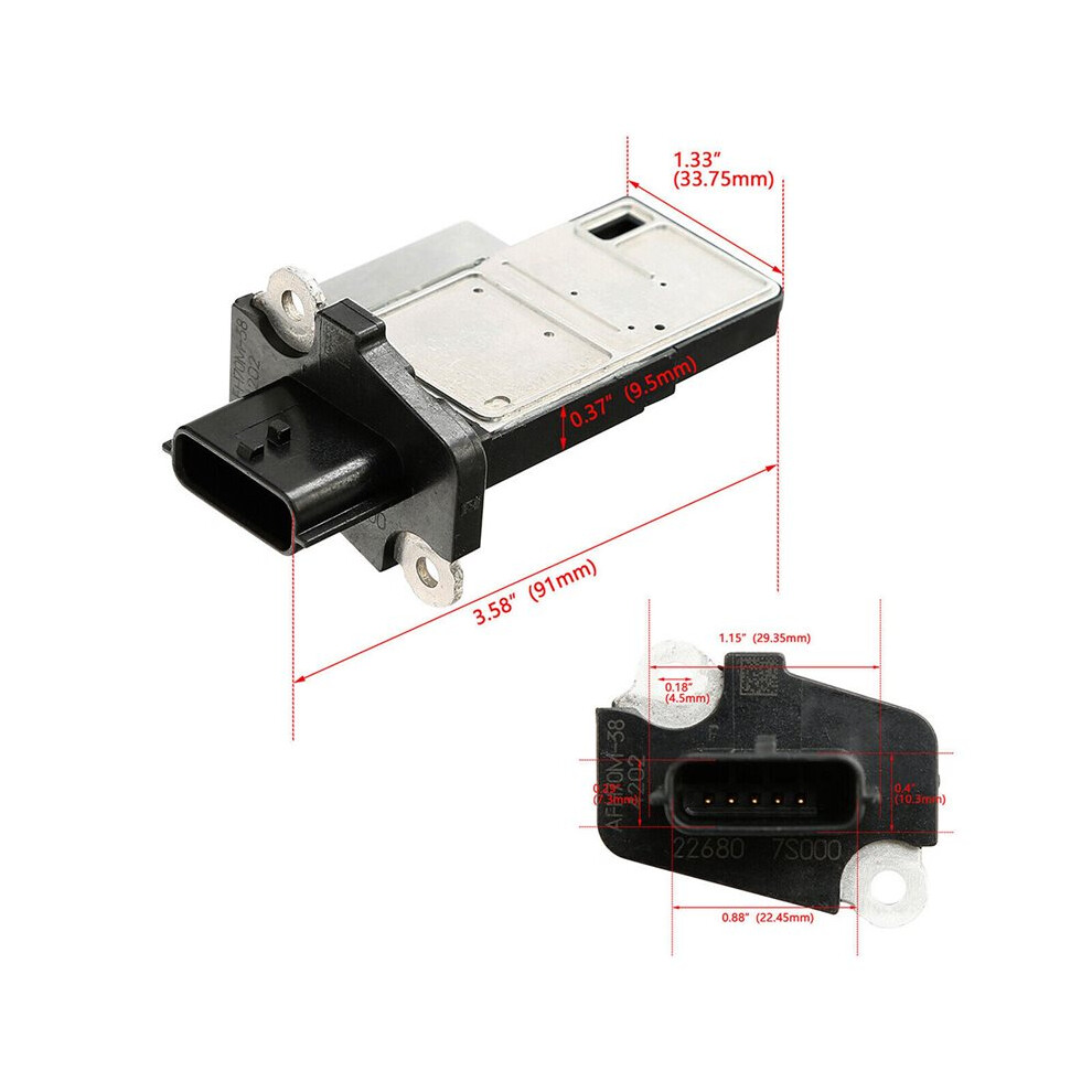 2X Mass Air Flow Meter Sensor Maf For 22680-7S000 Afh70m-38 Af 6032462102095
