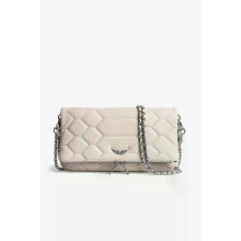 (White) Zadig&voltaire Chain Shoulder Purse For Women Soft Leather Quilted Fashion Message Crossbody Bag_SSDLV
