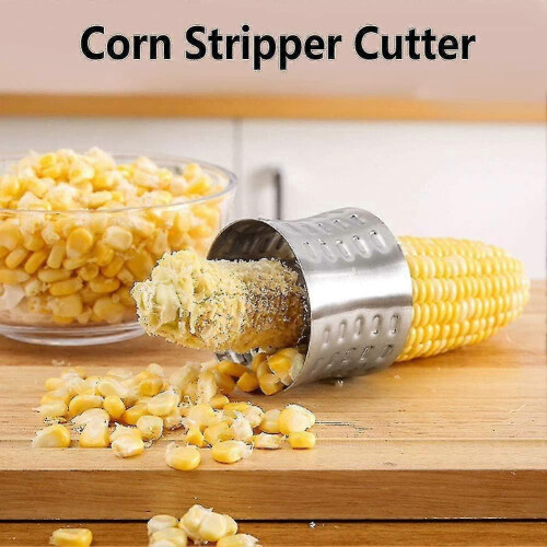 Corn Stripper Cutter, 2pcs 304 Stainless Corn Peeler Rotating Corn Cob Stripper Tool Corn Thresher for Home & Kitchen - Pjun 2