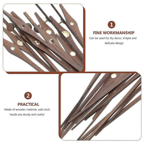 5 Sets Wooden Clock Hands Replacement Clock Hands Repair Clock Hands Hanging Clock Hands for DIY 1