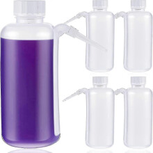 5 Pack Communion Cup Filler No Drip Squeeze Bottle with Side Straw, Juice Dispenser 500ml Capacity