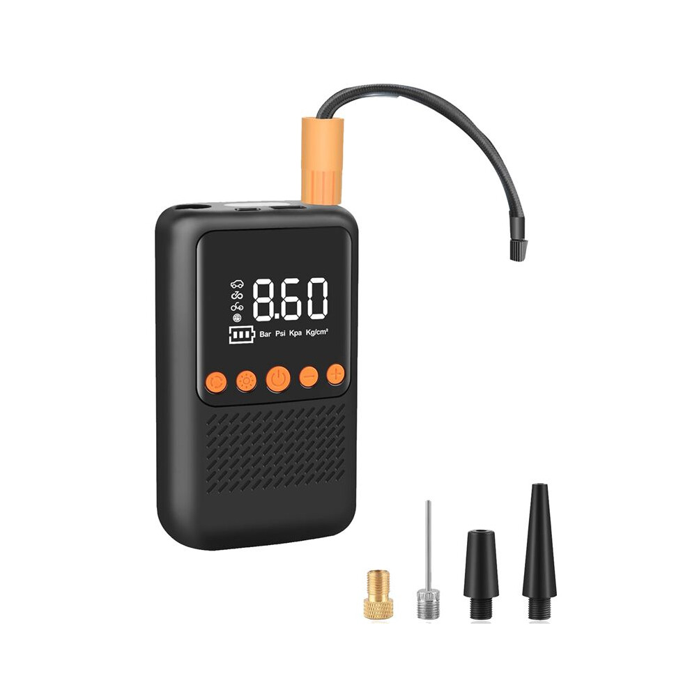 Electric Tire Inflator Portable Air Compressor - Cordless Air Pump Tires - Bicycle Pump With Air Pressure Gauge 6033058402056