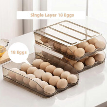Egg Storage Rack Egg Storage Box Self-Rolling Egg Carton Holds 18 Eggs - DD01