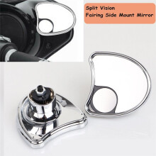 Chrome Batwing Inner Fairing Mount Sidospeglar med DöD Vinkel för Touring