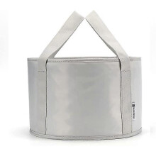 Folding Bucket,Collapsible Outdoor Bucket Portable Travel Basin Heat Waterproof Tub (Gray)