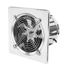 6Inch Booster Fan Extractor Exhaust Fan Ventilation Pipe Fan for Bathroom Toilet Kitchen Wall Window Stainless Steel Fan