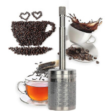 Portable French Coffee And Tea Press Maker, Coffee Filter Reusable Wear-resistant Lightweight Stainless Full Bodied Coffee Press Maker
