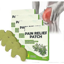 (4 Pack - 40pcs)Knee Pain Relief Patches, Pain Relief Patch For Knee, Warming Herbal Plaster Wormwood Heat Patches Relief Of Back, Neck, Shoulder Pain