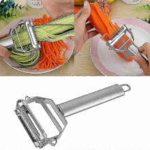 Multifunctional Stainless Steel Vegetable And Fruit Peeler Slicer Knife Double Grater Tool - Ri