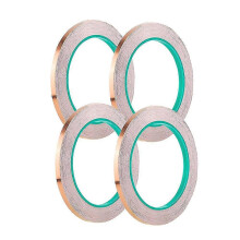 4 Pcs Copper Foil Tape Double-Sided Conductive Adhesive Heat Resistant Tape for Stained Glass(6mm*20m) - DD