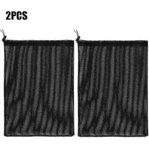 2 Pack Pond Pump Blocking Bags, Industrial Filter Net, for Biological Pond Filter, Black 1