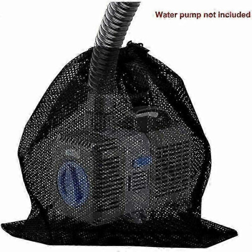2 Pack Pond Pump Blocking Bags, Industrial Filter Net, for Biological Pond Filter, Black 2