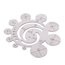 Round Leather Cutting Tool Metal Corner Cutting Ruler Circle For