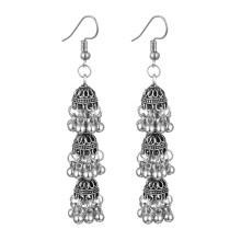 1 Pair Ethnic Art Inspired Drop Earrings Featuring-Silver
