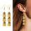 1 Pair Ethnic Art Inspired Drop Earrings Featuring-Silver 3
