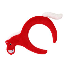 Horse Shaped Headwear Stretchy Cloth Hair Accessory For-Red