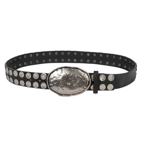 Gothic Black Belt Detailed Adjustable Waist Strap For-122cm