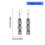 1 Pair Ethnic Art Inspired Drop Earrings Featuring-Silver 4