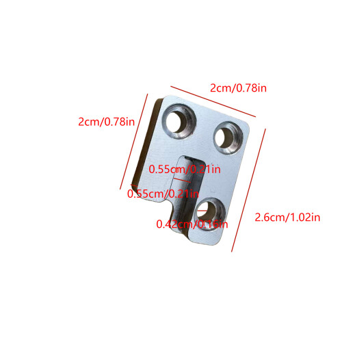 2Pcs Piano Slow Fall Hook Repair Accessories Aluminum-silver 2