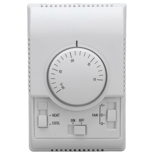 Central Air Conditioning Thermostat, Adjustable Mechanical Switch for Heating and Cooling, Wall Mounted