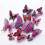 (Purple) 12pcs 3d Double-layer Simulation Butterfly Stickers Creative Simulation Butterfly Refrigerator Self-adhesive Decor 1