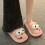 Leuke Big Eye-slippers voor dames Antislip-Witte M 3