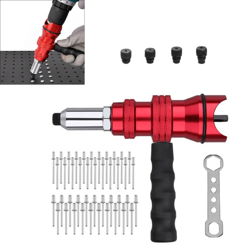 Efficient Rivet Tool Set 100pcs Rivets 4pcs Adapter Aluminum 1