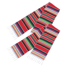 2 Pack 14 Von 84 Zoll Mexikanischen Tisch LäUfer 14 X 84 Zoll Mexikanischen Party Hochzeits Dekorationen Fransen Baumwolle Serape Decke Tisch LäUfer
