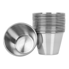 20 Stuks Roestvrijstalen Sausbekers, Dipsausbeker, Individuele Kruiderijbekers, Portiebekers voor Elke Saus-Dompeling