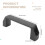 Cabinet Drawer Door Plastic Handle Pull Knob 120mm 4.7" 2 Pcs 7