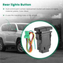 12V Car Dual LED Light Bar /Green -Off Push Button for Prado Reiz Hilux Landcruiser Light Button