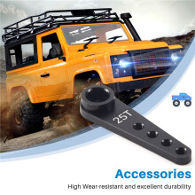 4PCS 37Mm 25T Metal Extension Steering Servo Arm Horn for RC Car Crawler Parts,Black