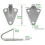 20Pcs Three-Hole Waterproof Tarpaulin Hook Trailer Connecting Net Hook Hook Iron Plate Hook Suitable for Trailers 6