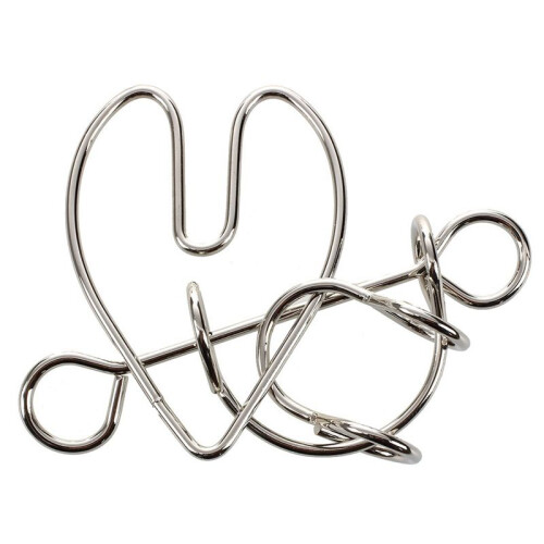 2X Heartbreak Wire Brain Teaser Metal Puzzle 1