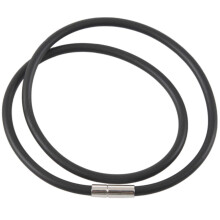 10 Colar Gargantilha de Borracha Preta 450X4Mm Por Mulher Homem