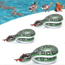 (Green) 3pcs Floating Snakes For Pool, Inflatable False Snake For Pool To Keep Birds Away, Fake Snake Balloon Pool Supplies Prank Props