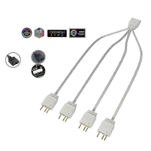 Argb Splitter Cable Argb Extension Cable for Computer Chassis 5v Argb Fan 1