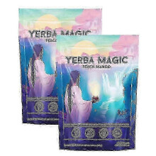 (2pcs) 1-5x Yerba Mate Instant Tea Powder, Peach Mango Flavors, Natural Tea Mate with Prebiotics, Instant Tea for Men Women