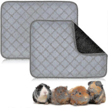 Guinea Pig Fleece Cage Liners - 2 Pack Washable Guinea Pig Pee Pads, Waterproof