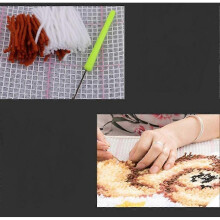 DIY Lock Hook Kit Three Horses DIY Tapestry 52*38cm/20*15inch - DD01