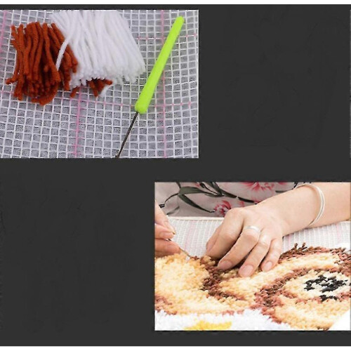 DIY Lock Hook Kit Three Horses DIY Tapestry 52*38cm/20*15inch - DD01