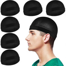 Silky Wavy Caps for Men with Elastic Band for 360, 540, 720 Waves Soft And Breathable Shower Cap Unisex Bath Accessories for Adults And Kids 6 Wavy Ca