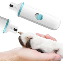 (Blue) Dog Nail Cutter, Electric Quiet Claw Cutter For Dogs, Painless Nail File, Suitable For Small To Large Dogs And Cats