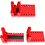 2 Pack Ball Valve Lockout, Safety Lock, 1/2" - 2-1/2" Diameter, Red - DD 3