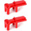 2 Pack Ball Valve Lockout, Safety Lock, 1/2" - 2-1/2" Diameter, Red - DD 1