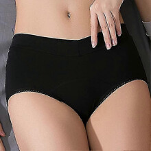 (XL,black)Urinary Incontinence Cotton Underwear Menstrual Leak Proof Absorption - Ri