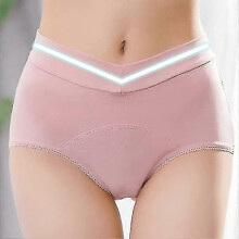 (L,pink)Urinary Incontinence Cotton Underwear Menstrual Leak Proof Absorption - Ri